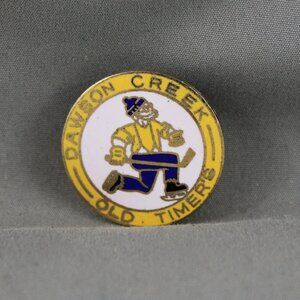 Vintage Hockey Pin - Dawson Creek Old Timers - Inlaid Pin